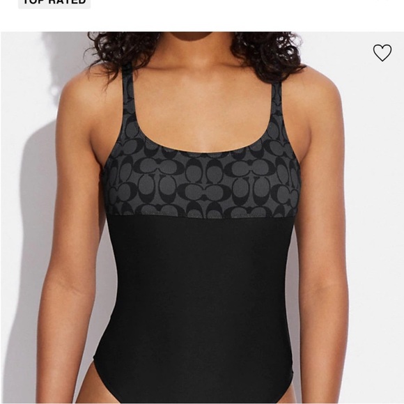 Coach Signature One Piece Swimsuit Sz M - Picture 1 of 8